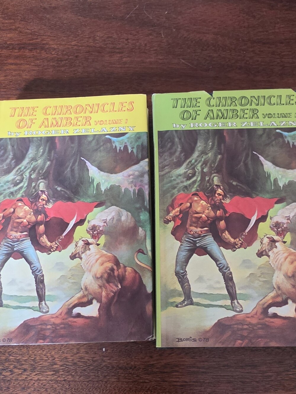 The Chronicles of Amber Volumes 1 & 2 by Roger Zelazny Vintage Hardcover Book